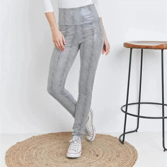 SNAKE ANIMAL PRINT LEGGINGS - Picture 1 of 6